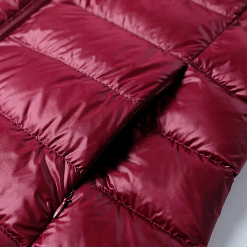 manteau long ultraléger en tissu raffiné pour un confort élégant