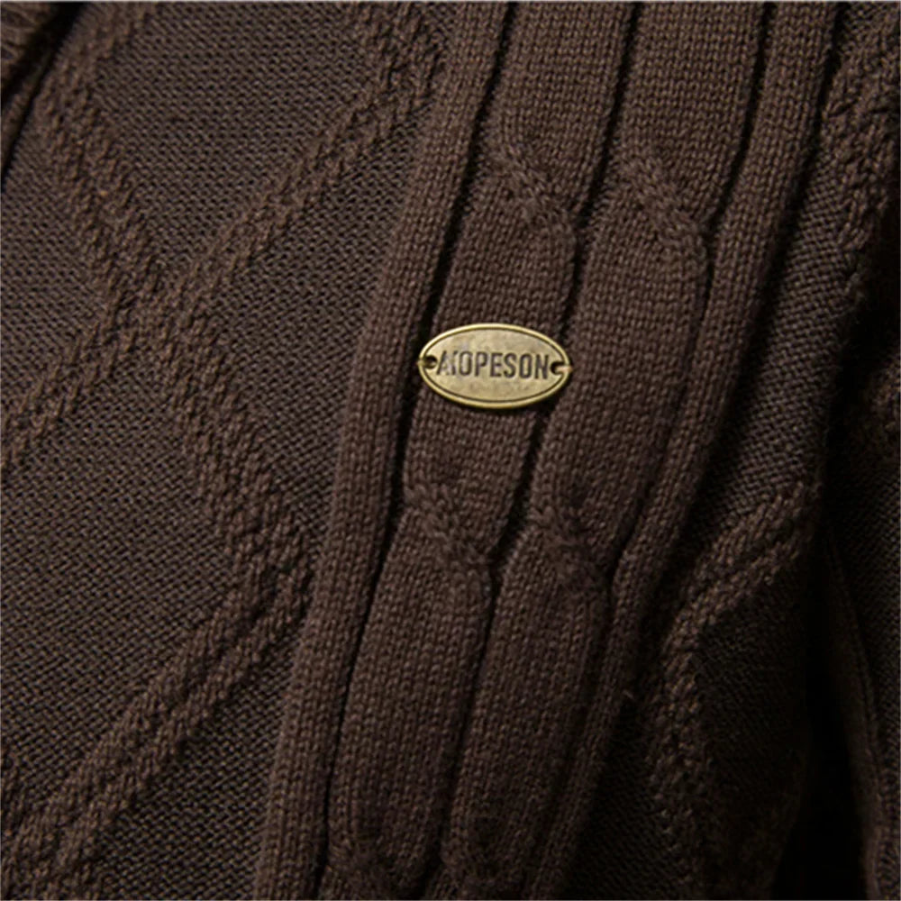 Cardigan en laine pour homme, confortable et élégant pour l'hiver