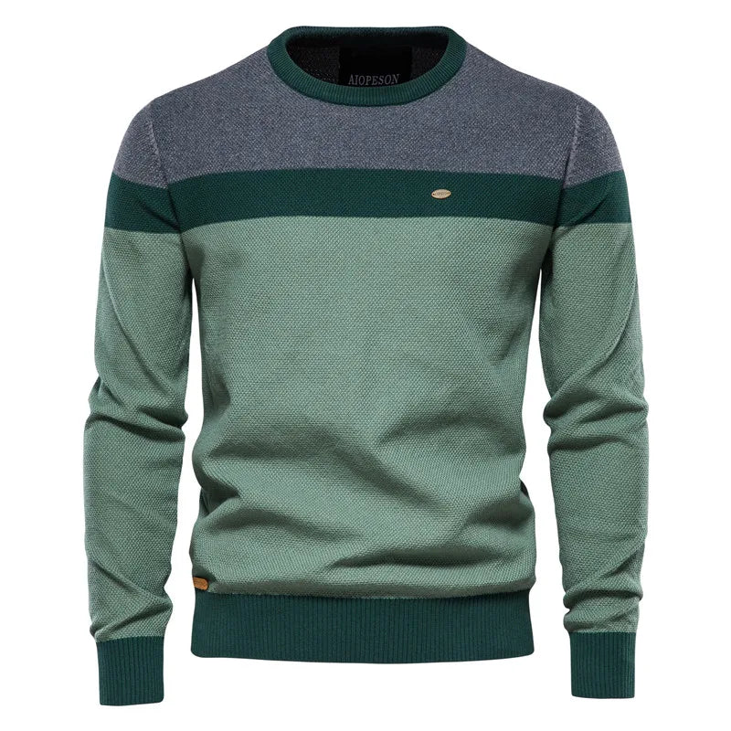 Pull pour homme en laine, col rond, confortable pour l'hiver