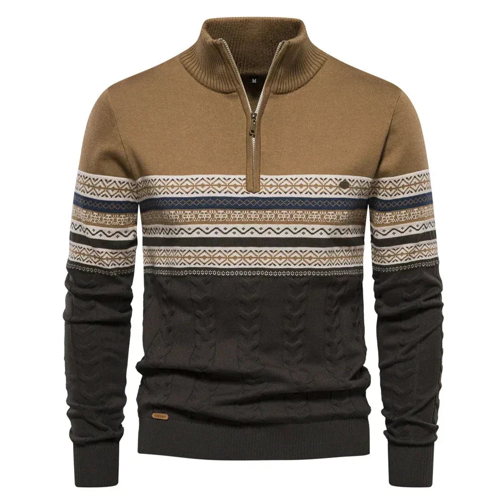 pull à motifs subtils en laine douce pour un confort élégant automnal