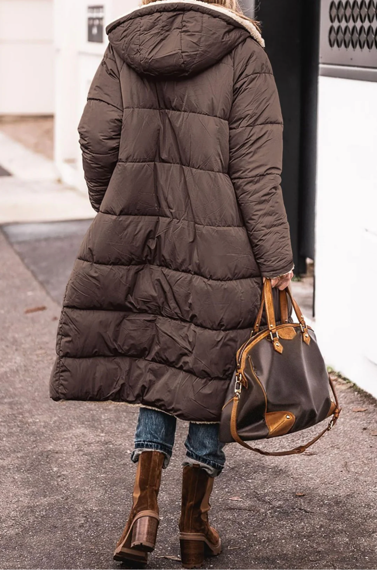 parka réversible chaude en sherpa pour un confort élégant cet hiver