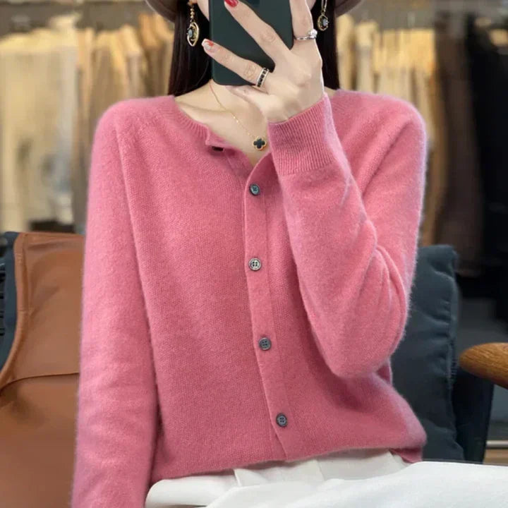Cardigan en laine douce pour un confort élégant en automne