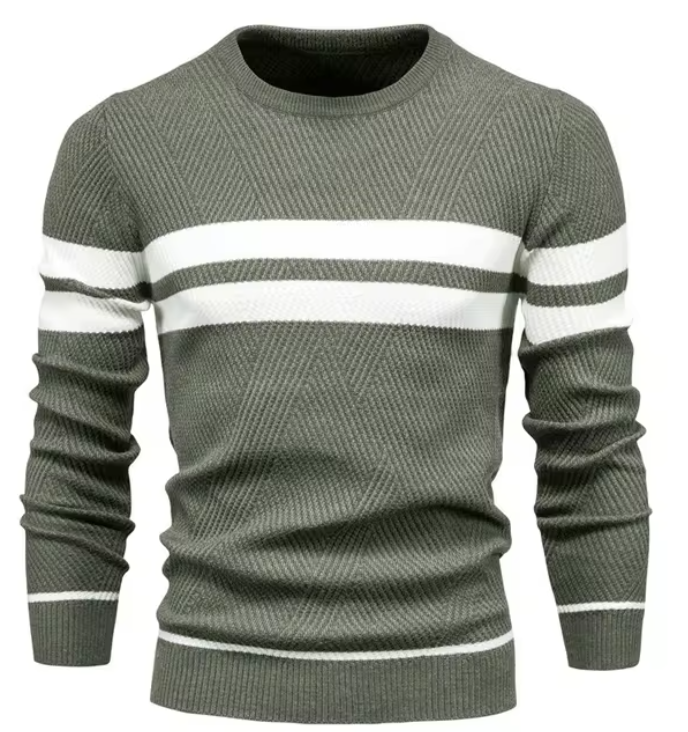 pull bicolore en laine douce pour un confort élégant en automne
