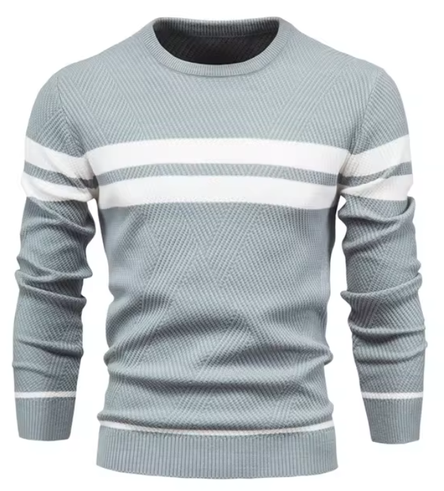 pull bicolore en laine douce pour un confort élégant en automne