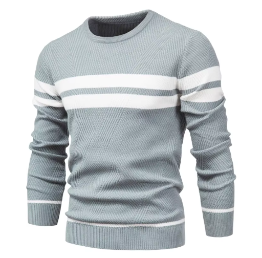 pull bicolore en laine douce pour un confort élégant en automne