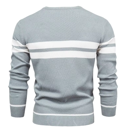 pull bicolore en laine douce pour un confort élégant en automne
