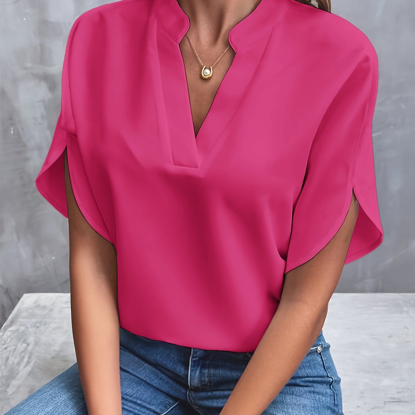 blouse en tissu doux avec drapé confortable pour un automne élégant