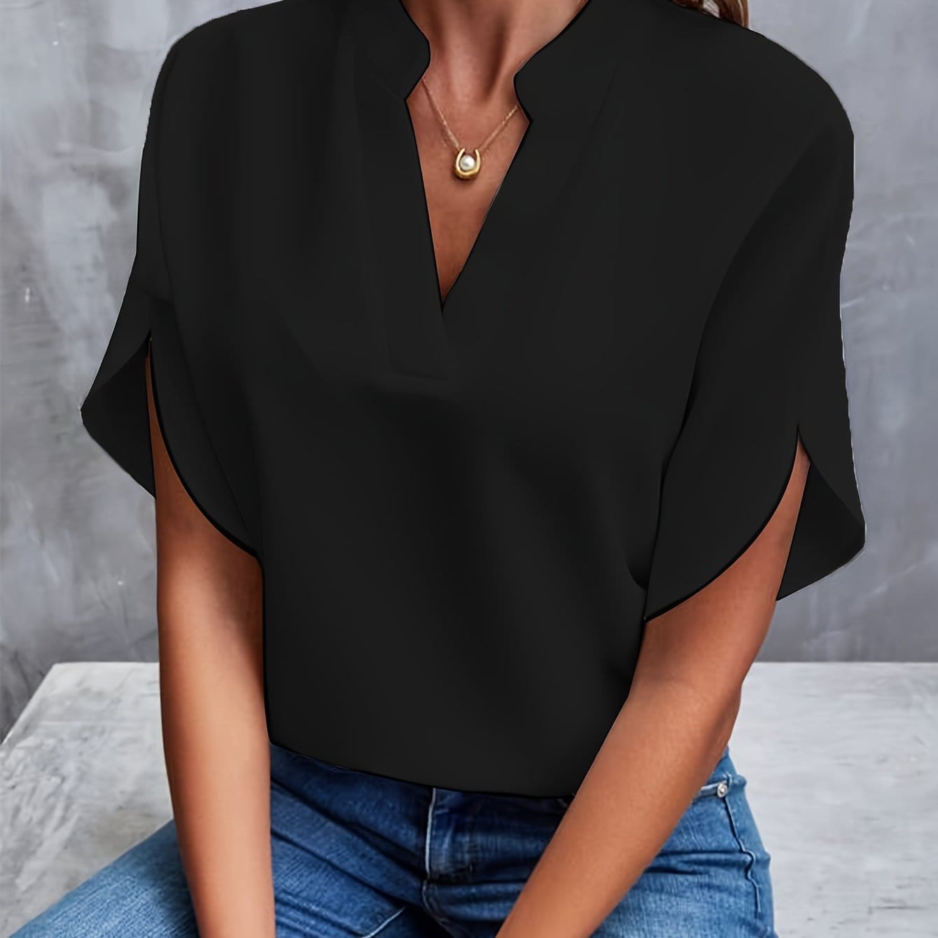 blouse en tissu doux avec drapé confortable pour un automne élégant