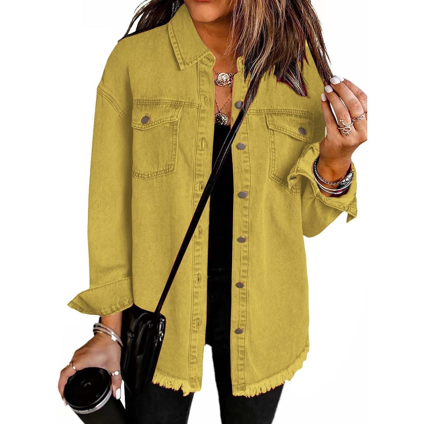 Veste en denim en coton, confortable et intemporelle pour toutes saisons
