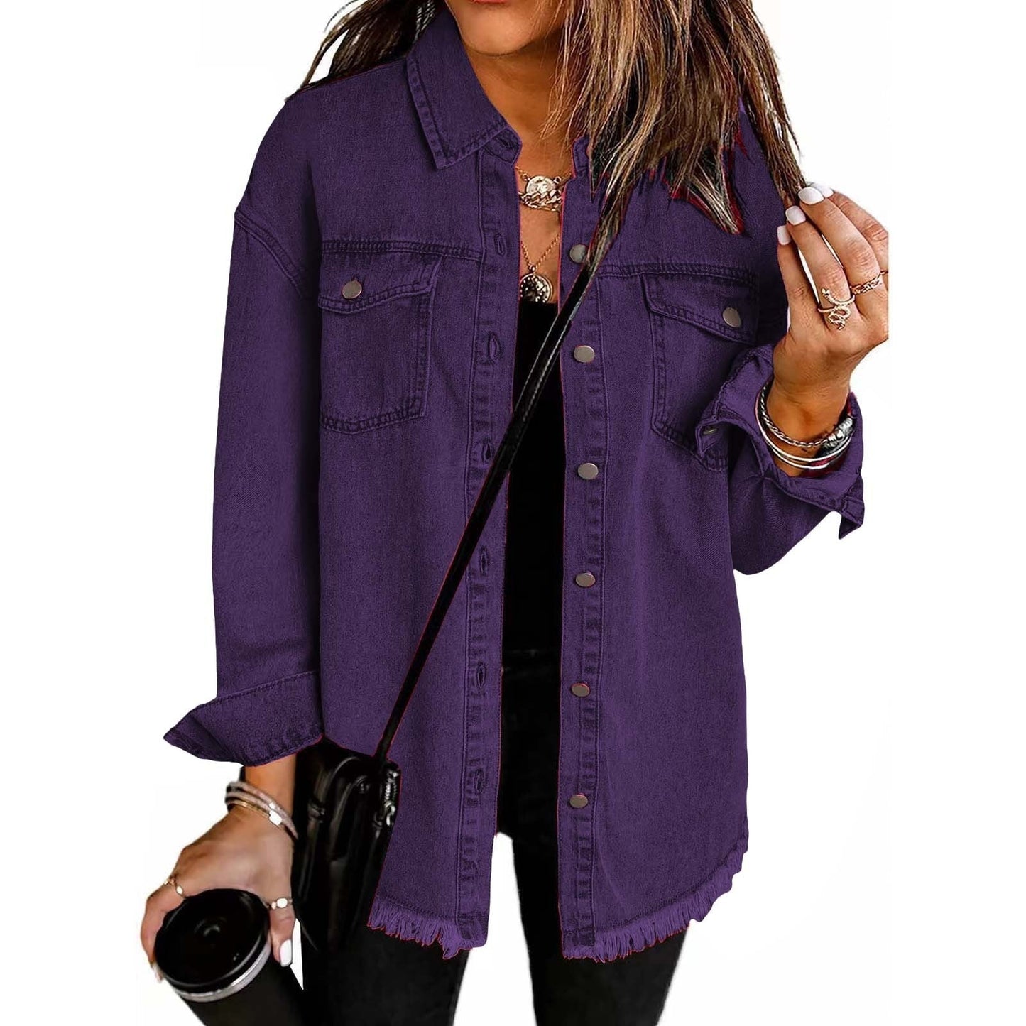 Veste en denim en coton, confortable et intemporelle pour toutes saisons