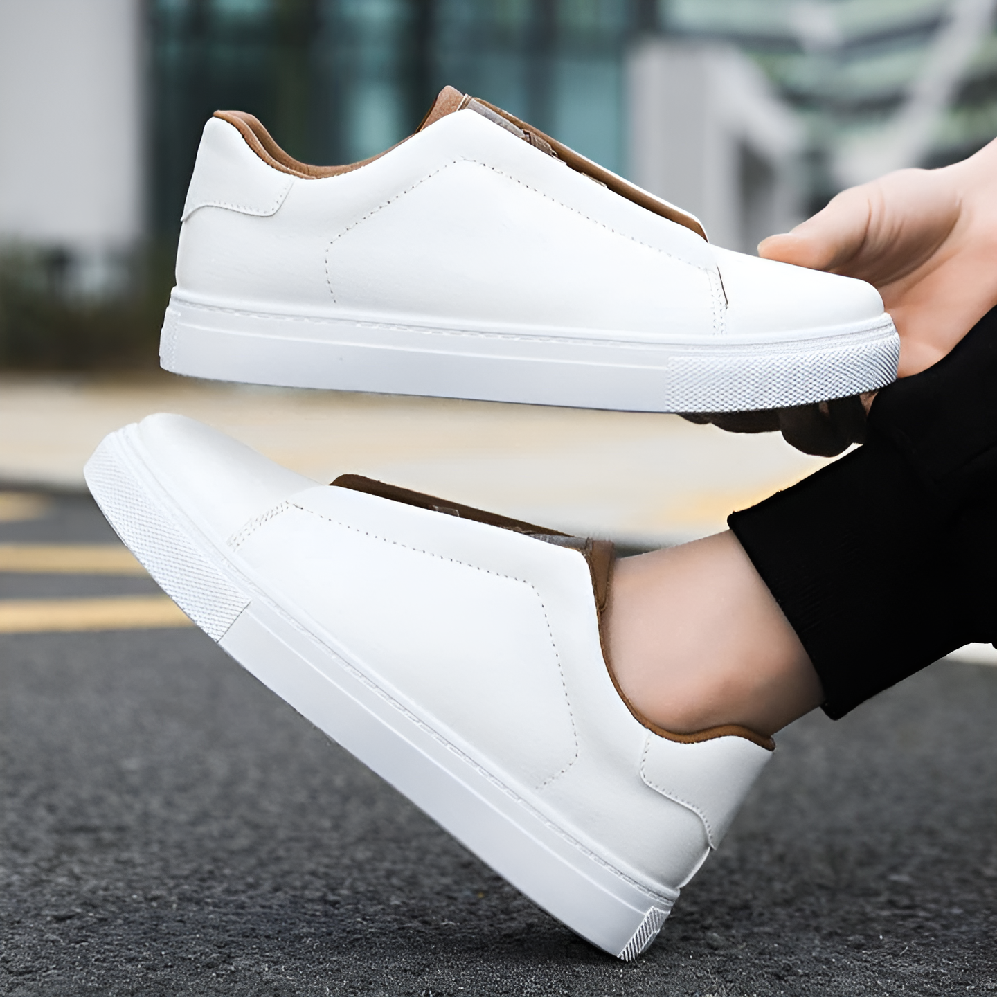 sneakers chic en cuir souple pour un confort élégant au quotidien