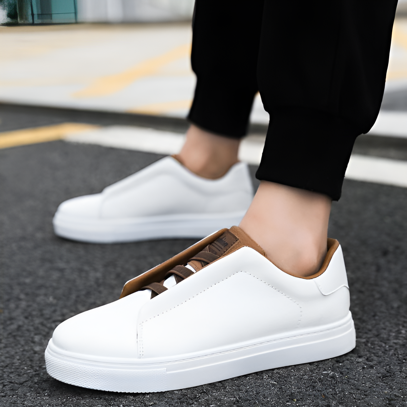 sneakers chic en cuir souple pour un confort élégant au quotidien