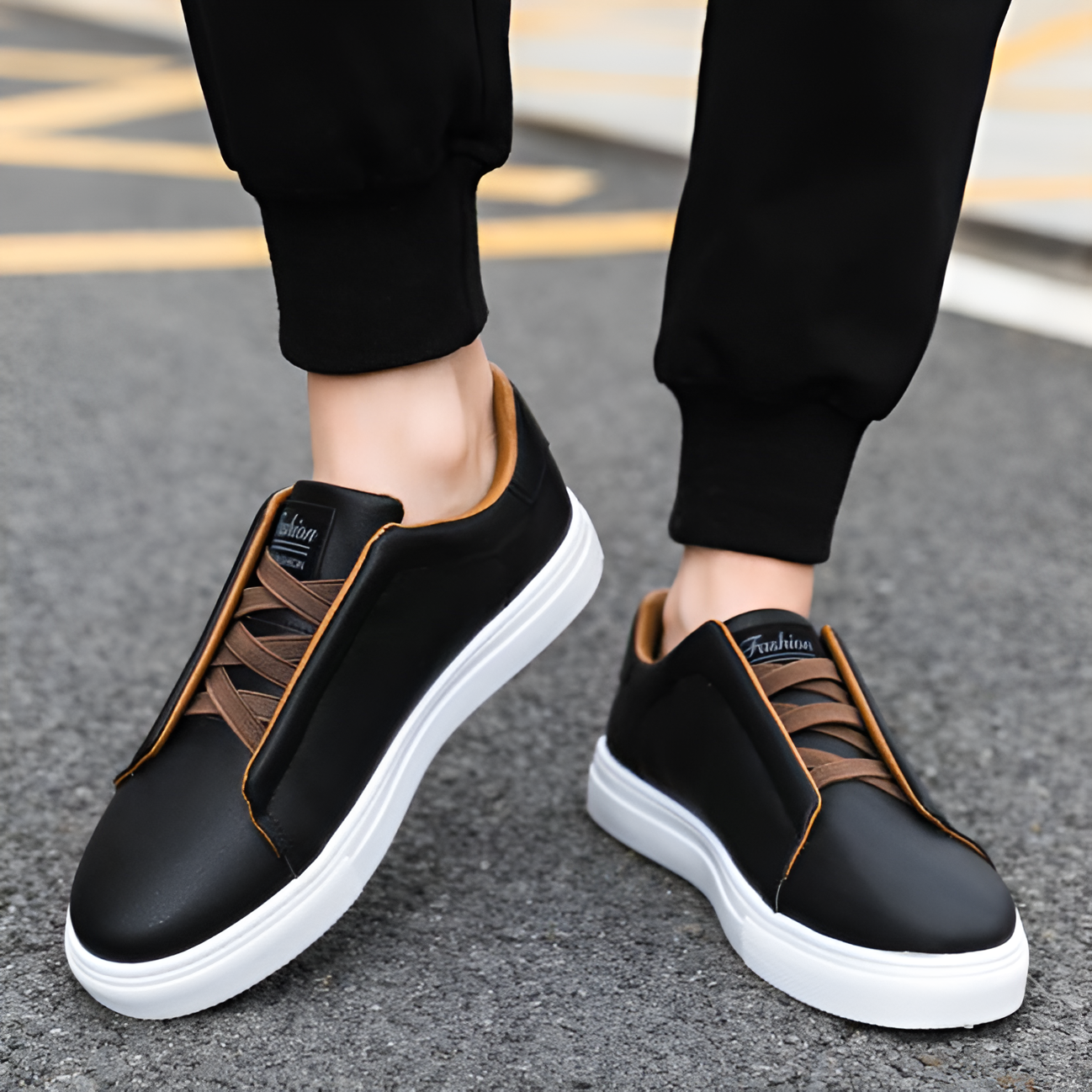 sneakers chic en cuir souple pour un confort élégant au quotidien