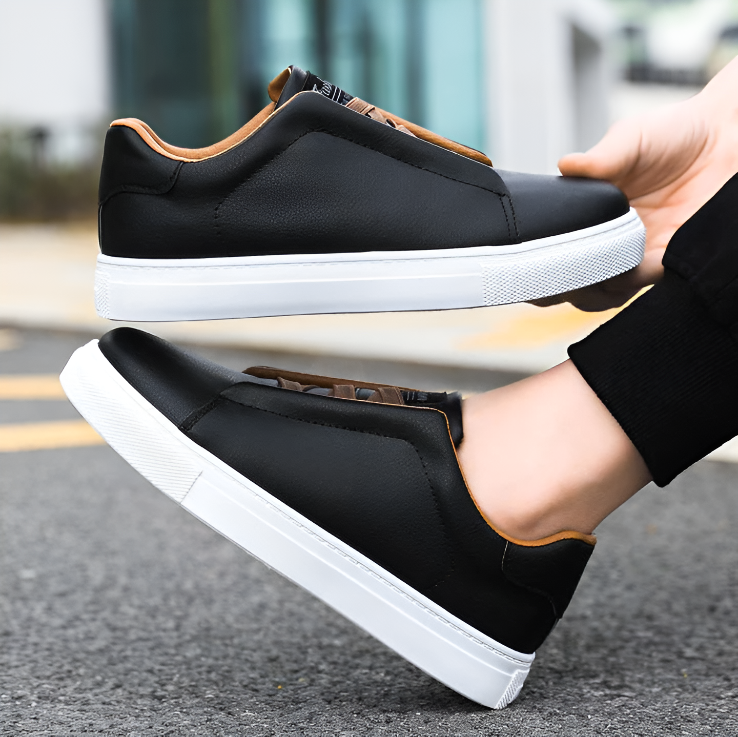 sneakers chic en cuir souple pour un confort élégant au quotidien
