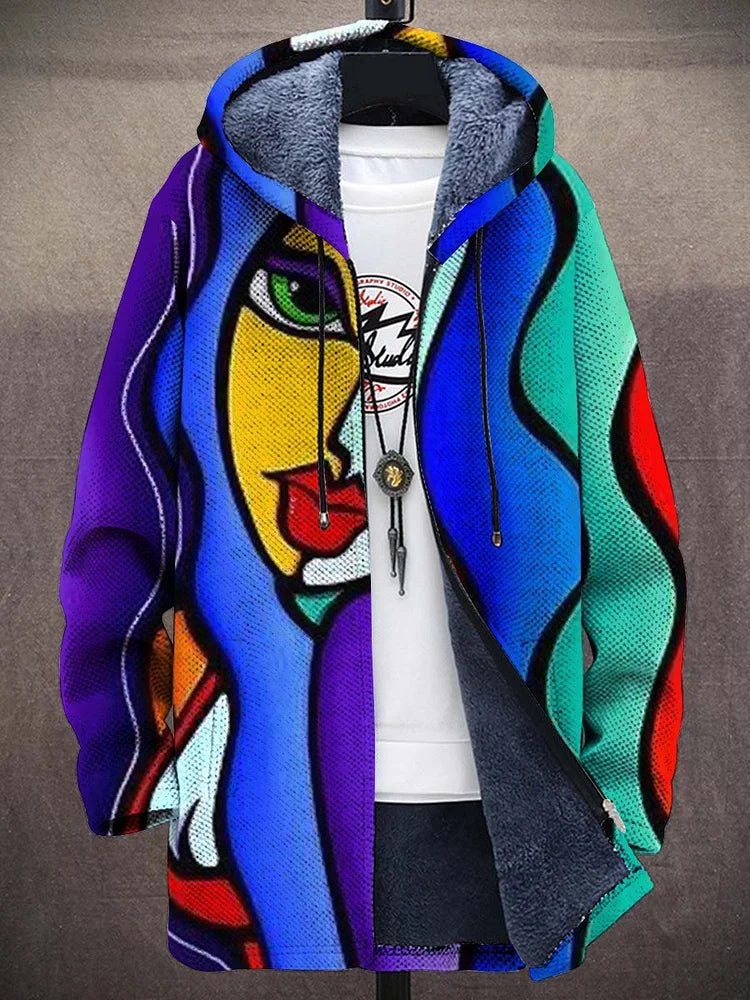 veste artistique imprimée en tissu léger pour un style intemporel