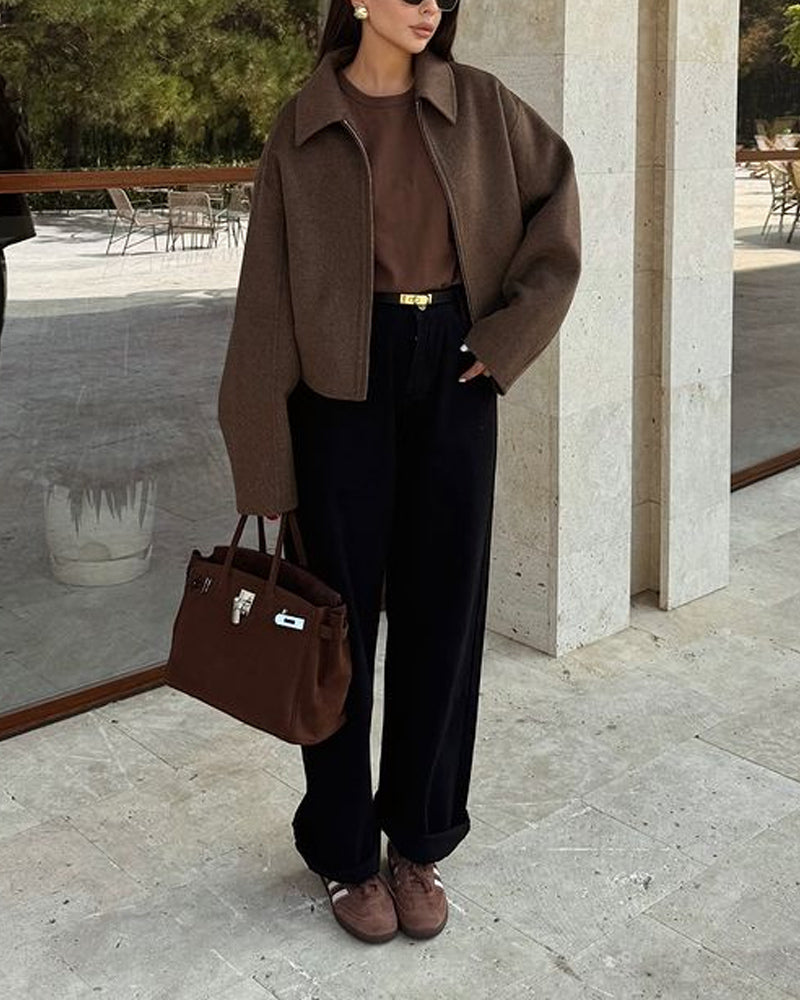 veste boxy en tissu léger pour un style moderne et élégant