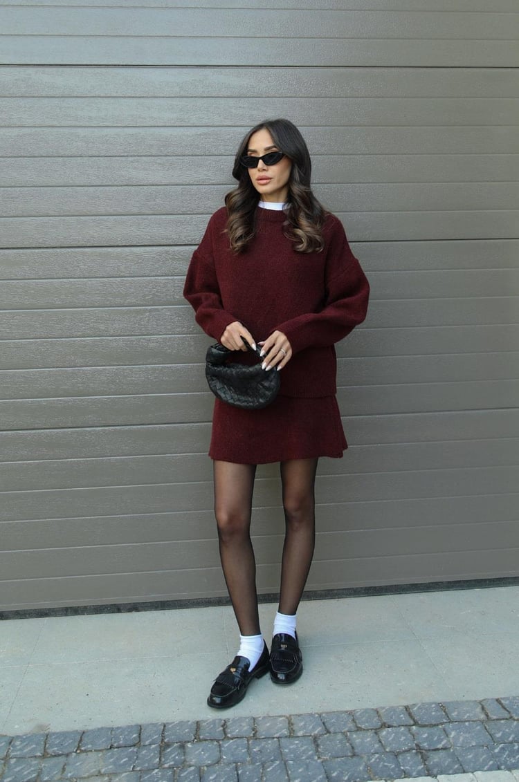 Ensemble de Vêtements Tricotés Confortables pour Automne-Hiver