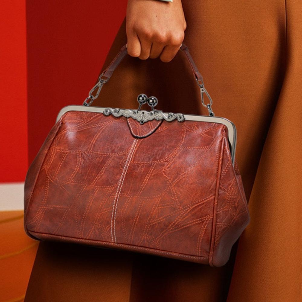 sac vintage en cuir de qualité avec fermeture à rabat élégante