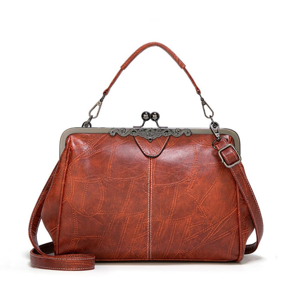 sac vintage en cuir de qualité avec fermeture à rabat élégante