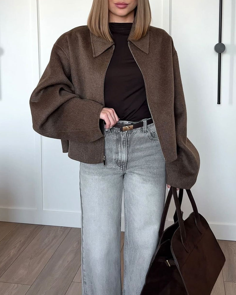 veste boxy en tissu léger pour un style moderne et élégant