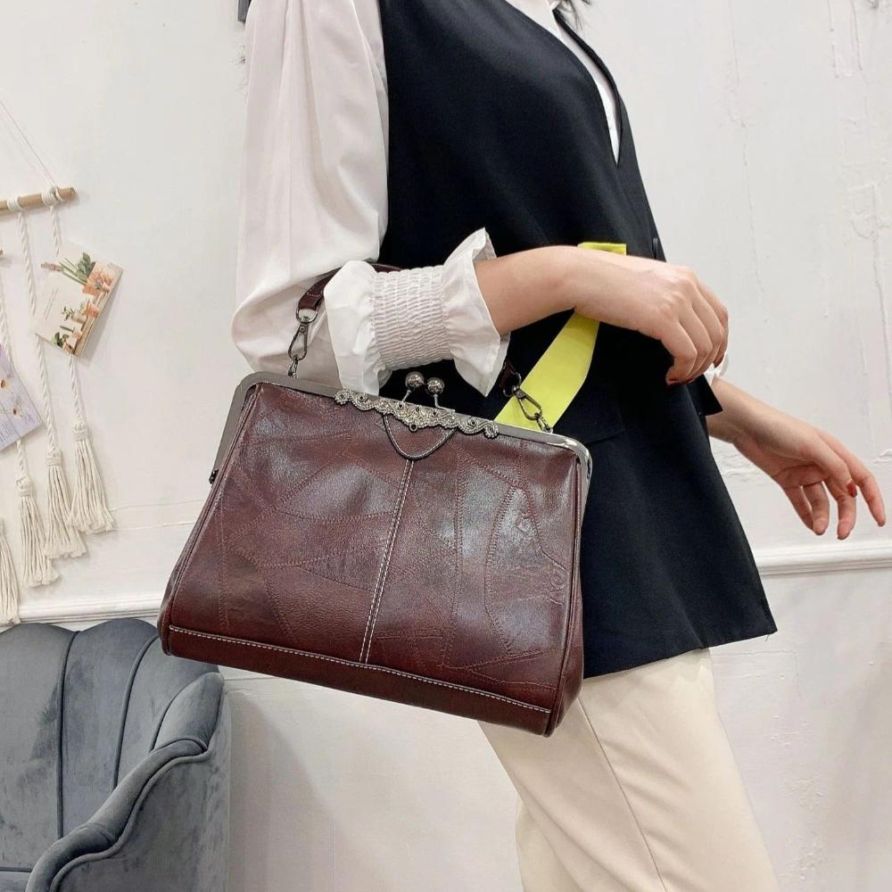 sac vintage en cuir de qualité avec fermeture à rabat élégante