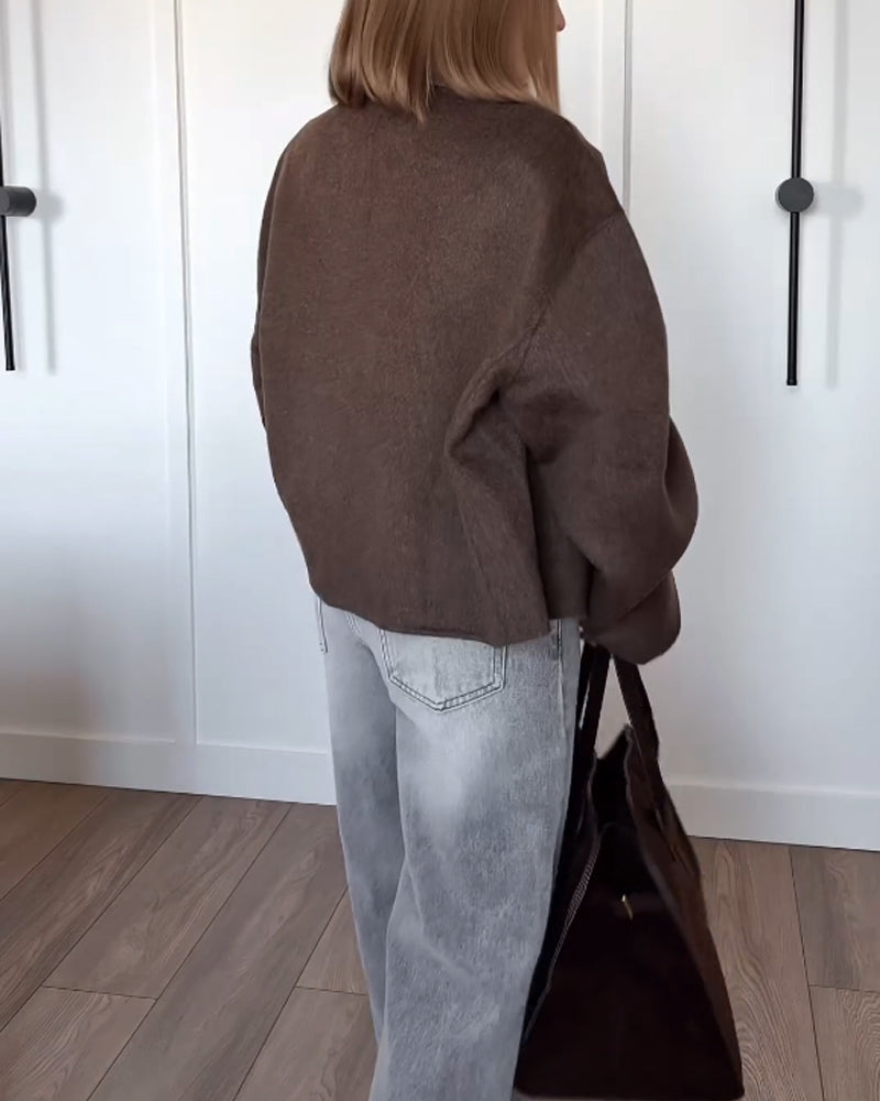 veste boxy en tissu léger pour un style moderne et élégant
