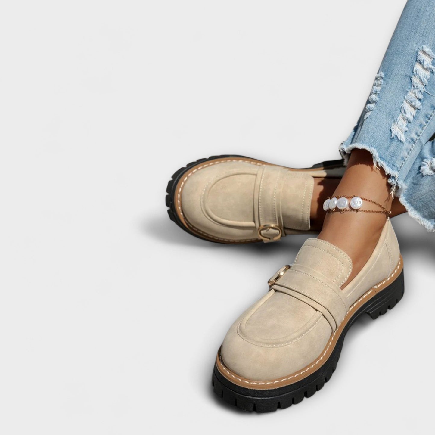 Mocassins décontractés en cuir, confortables et élégants pour l'automne