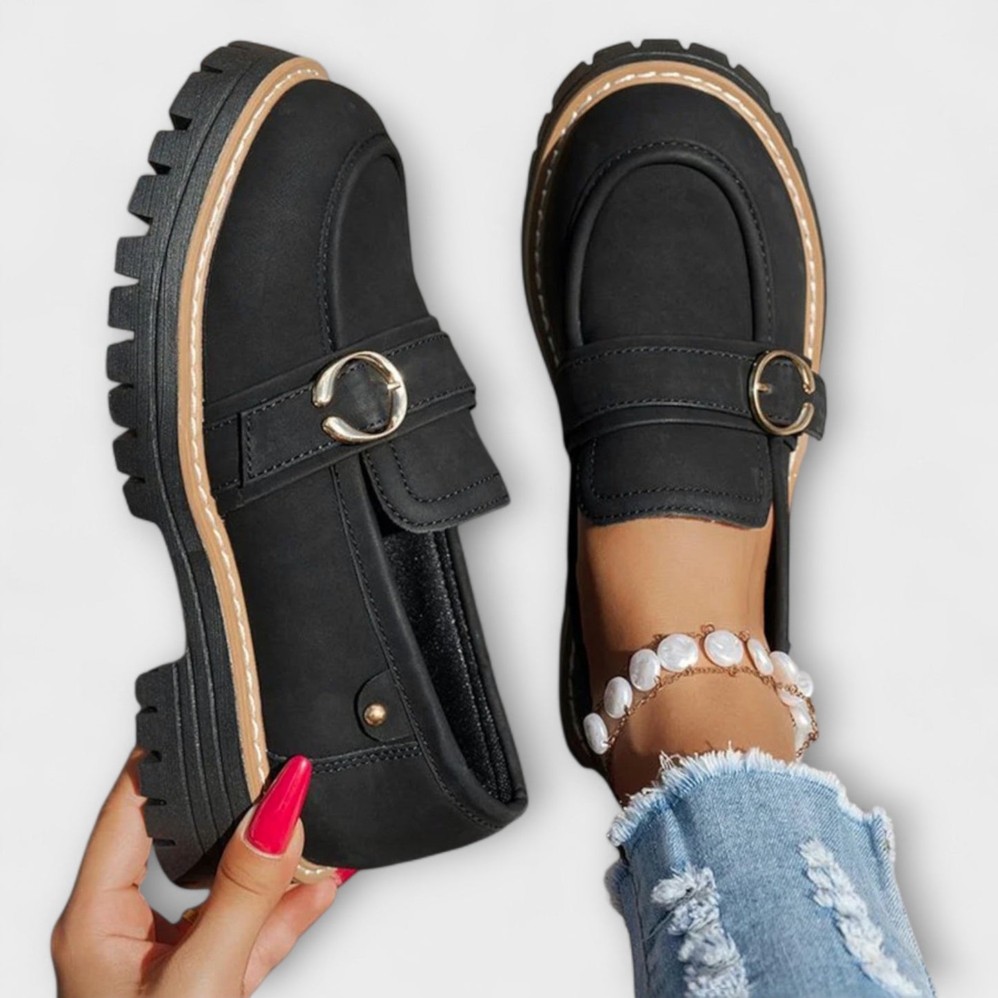 Mocassins décontractés en cuir, confortables et élégants pour l'automne