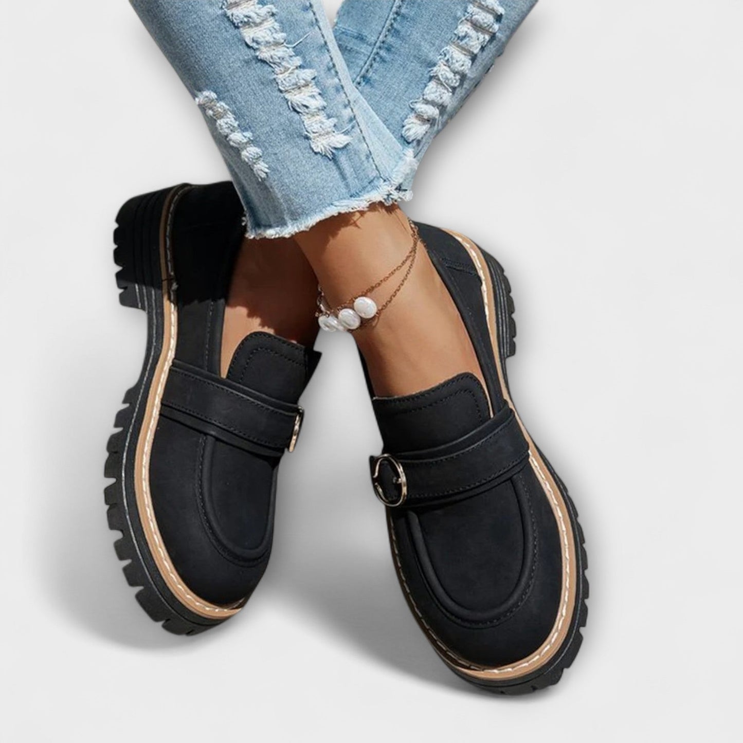 Mocassins décontractés en cuir, confortables et élégants pour l'automne