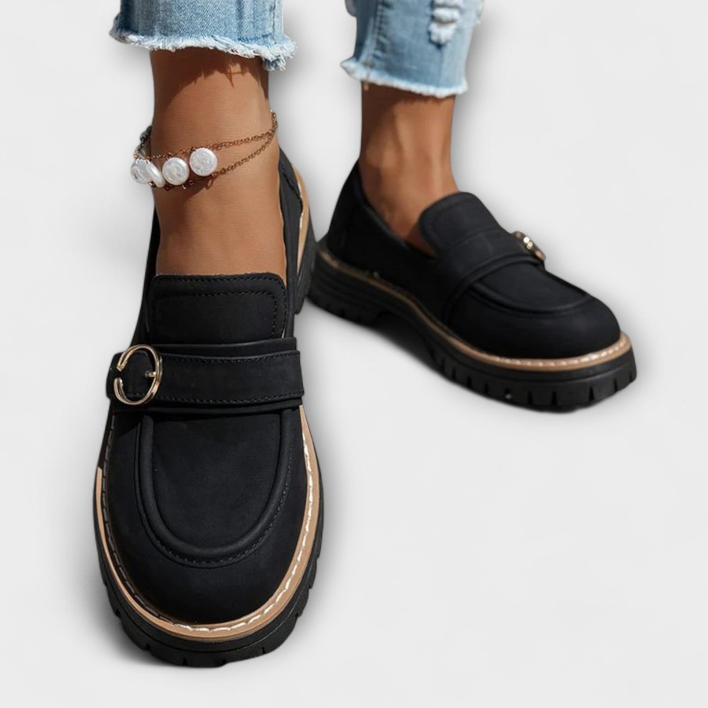 Mocassins décontractés en cuir, confortables et élégants pour l'automne