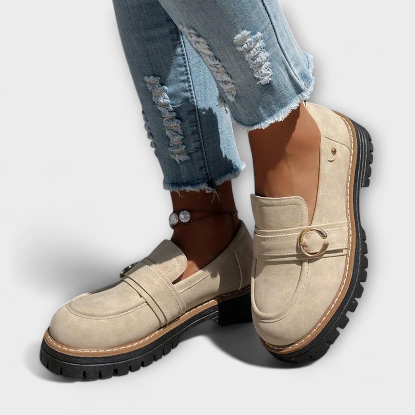 Mocassins décontractés en cuir, confortables et élégants pour l'automne