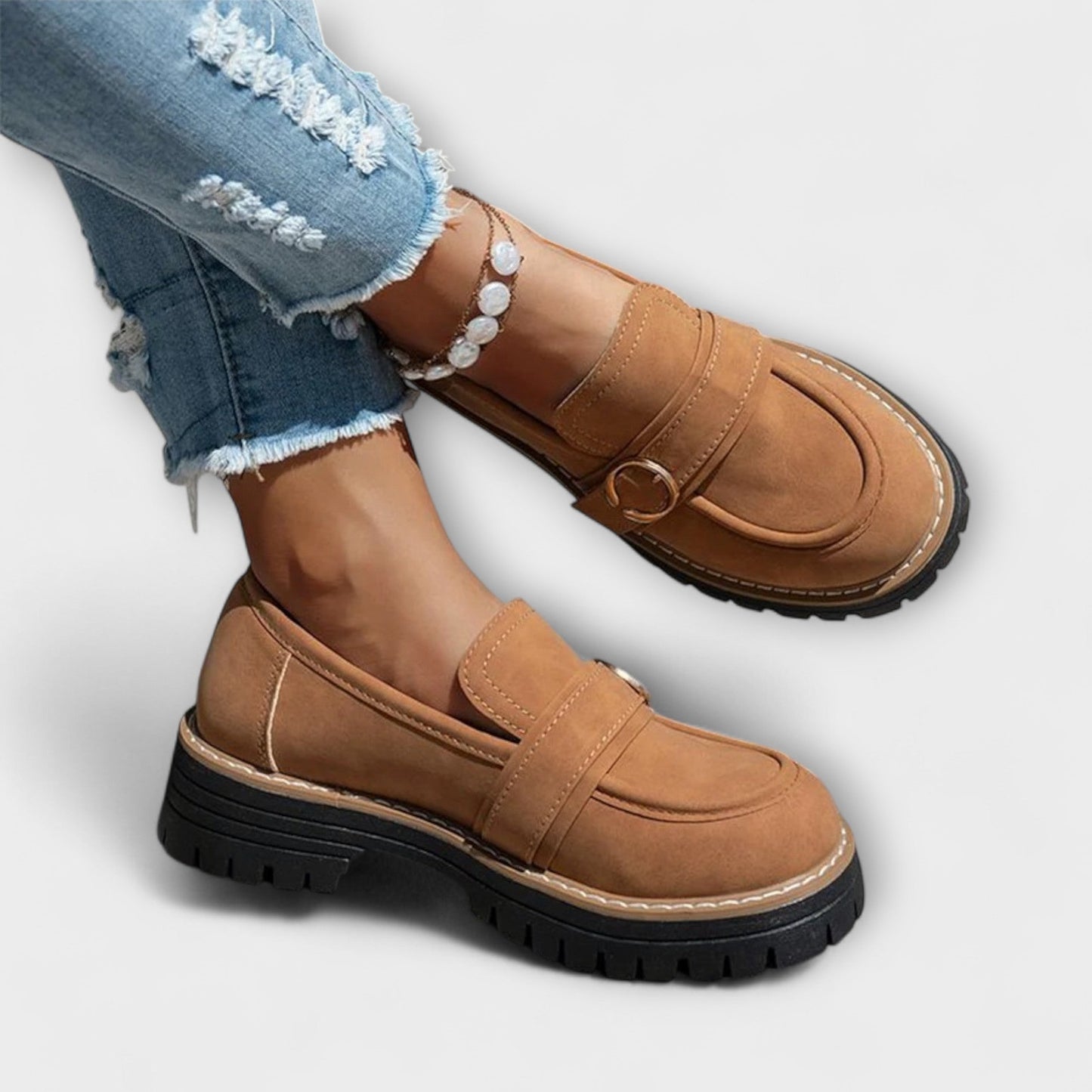 Mocassins décontractés en cuir, confortables et élégants pour l'automne