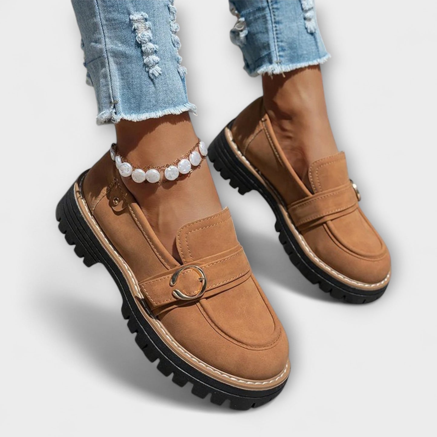 Mocassins décontractés en cuir, confortables et élégants pour l'automne