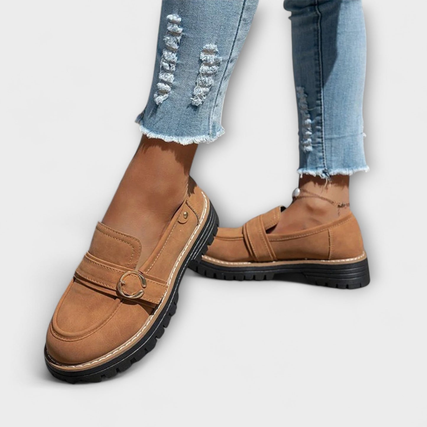 Mocassins décontractés en cuir, confortables et élégants pour l'automne