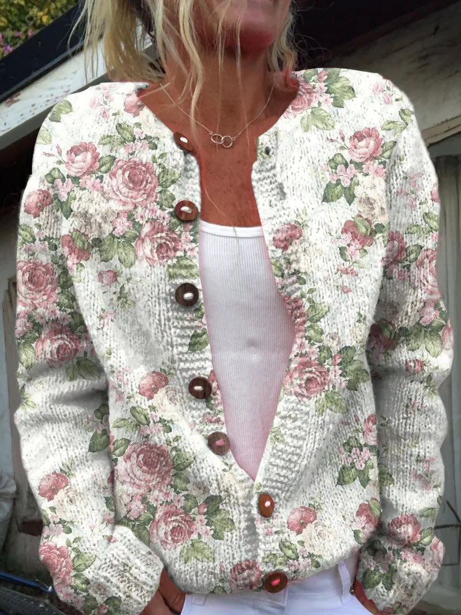 Pull tricoté confortable avec imprimé pour un automne élégant