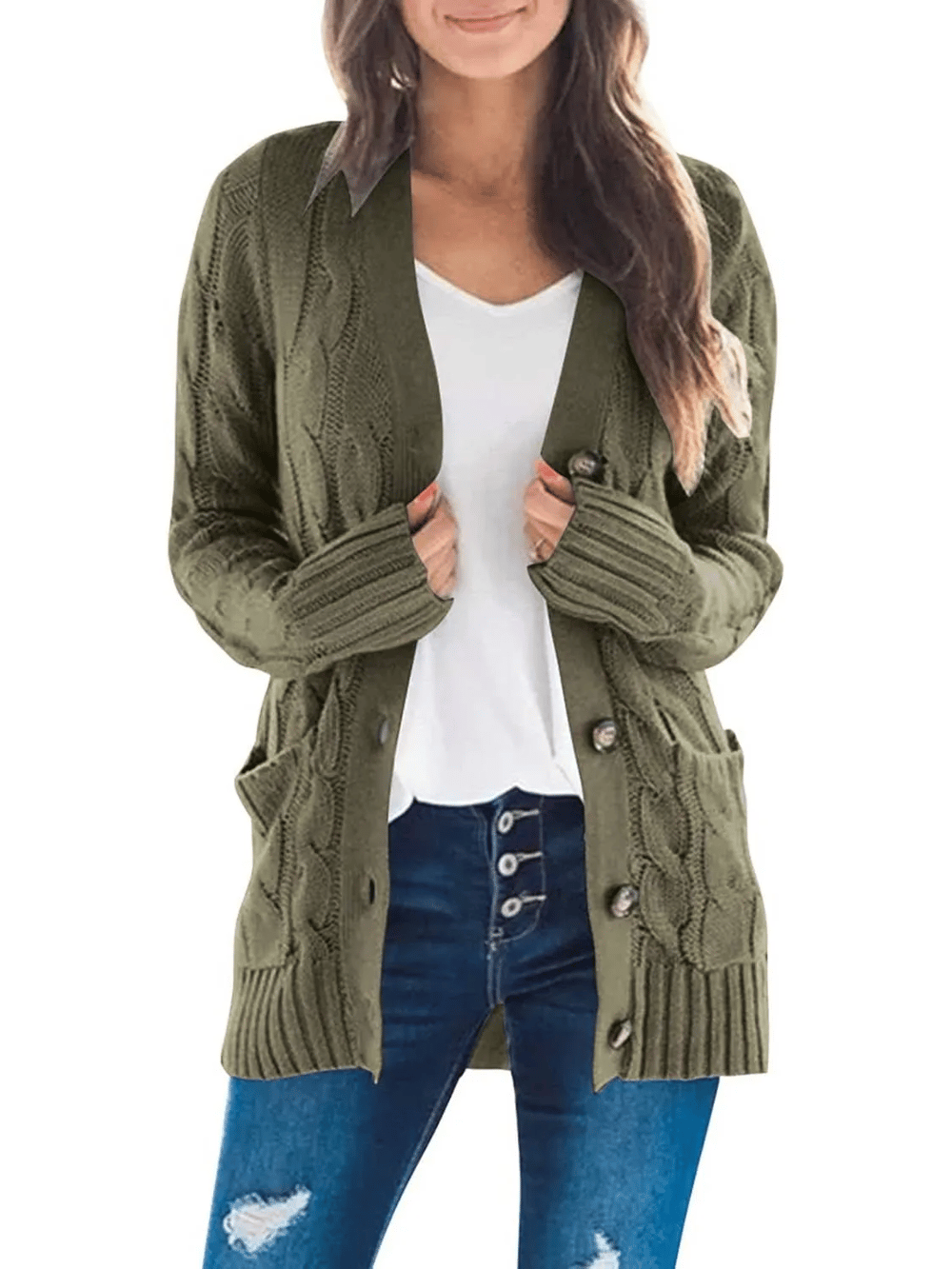 Cardigan douillet en tissu doux, confort idéal pour l'automne