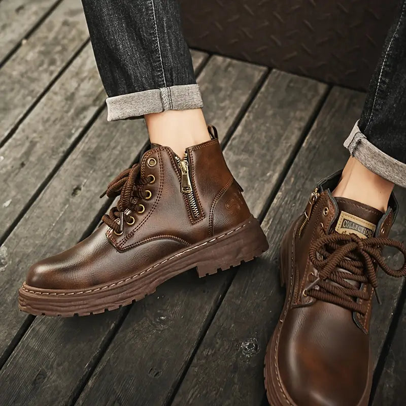 bottes casual en cuir, élégance intemporelle pour l'automne-hiver