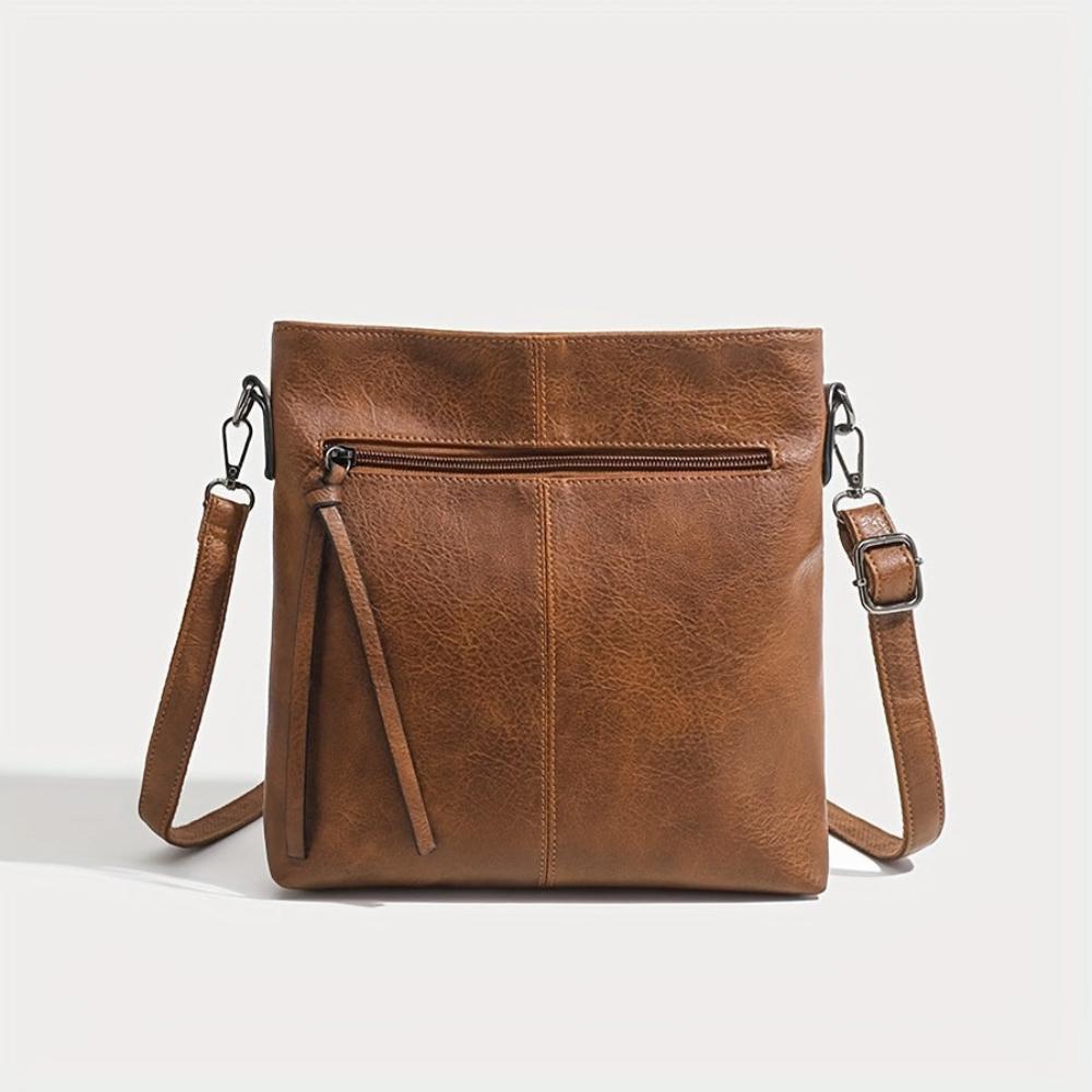 sac à bandoulière vintage en coton damier, élégant et confortable