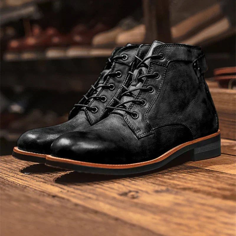 bottes en cuir pour homme, confort et élégance intemporelle