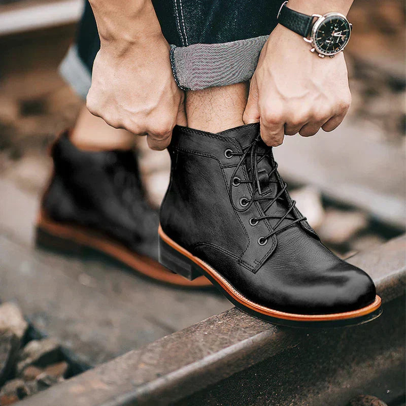bottes en cuir pour homme, confort et élégance intemporelle