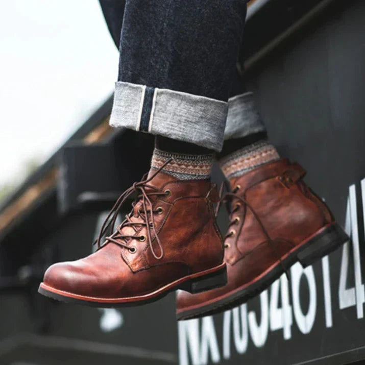 bottes en cuir pour homme, confort et élégance intemporelle