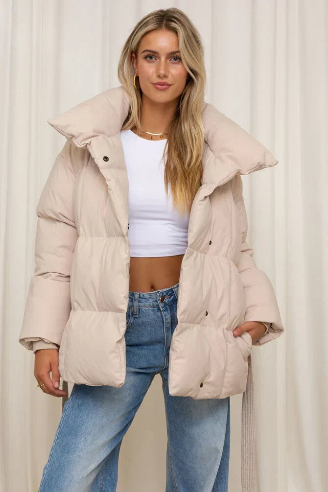 veste matelassée en tissu doux pour un confort élégant en automne