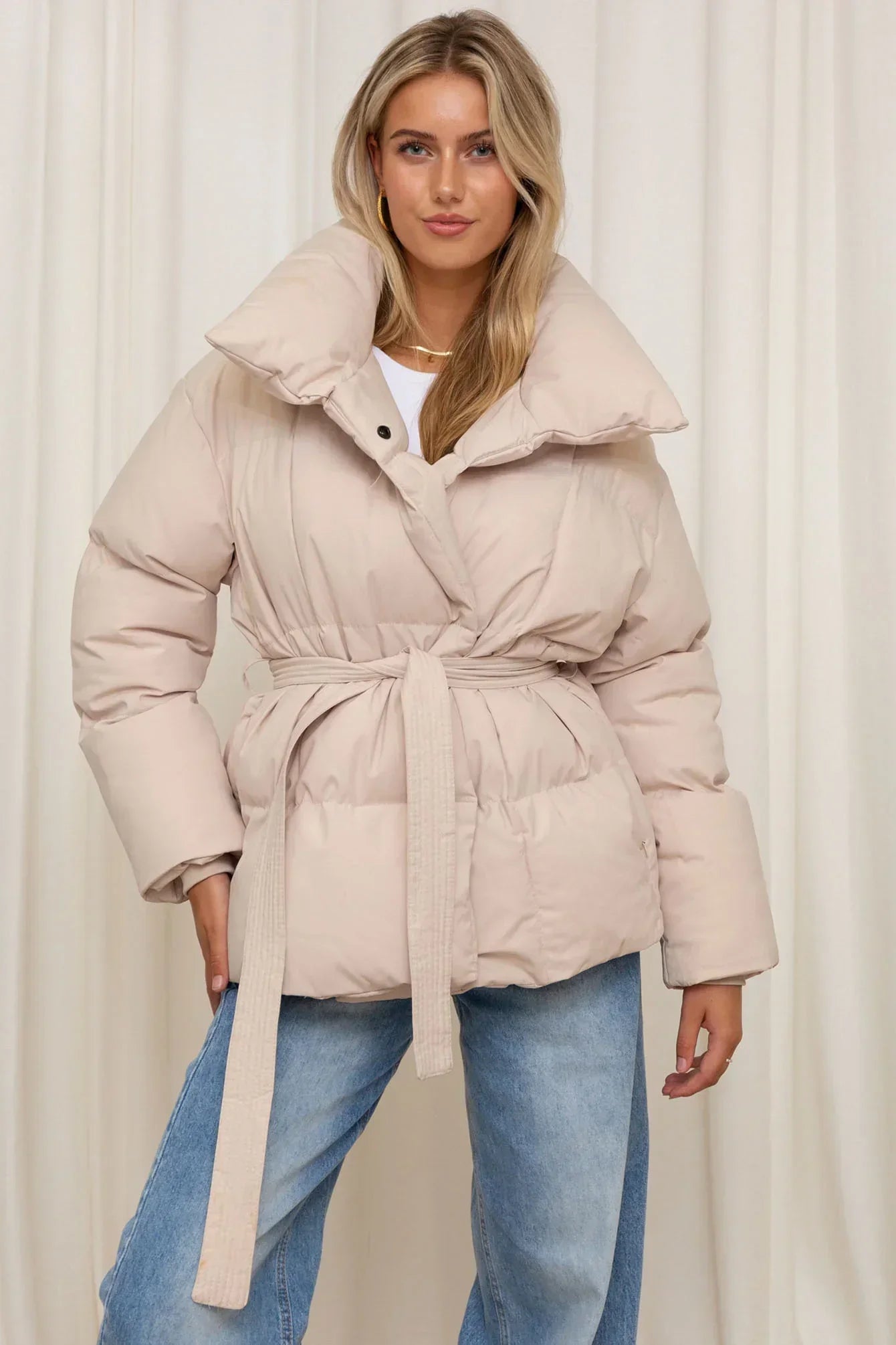 veste matelassée en tissu doux pour un confort élégant en automne
