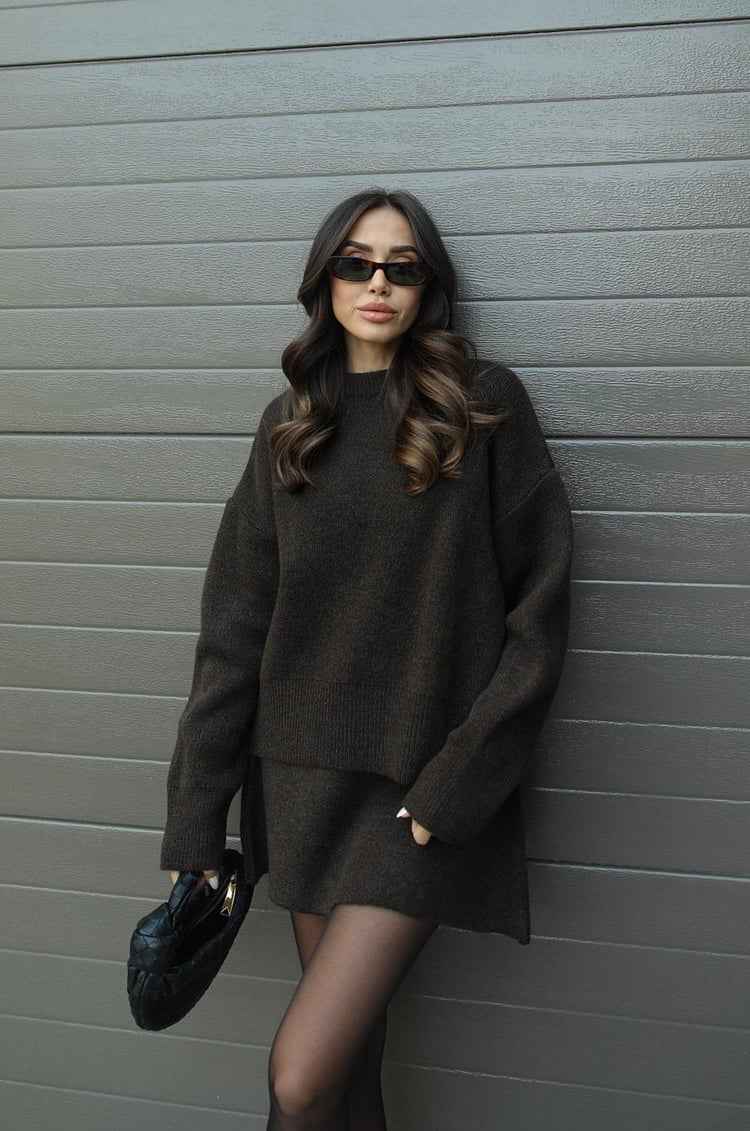 Ensemble de Vêtements Tricotés Confortables pour Automne-Hiver