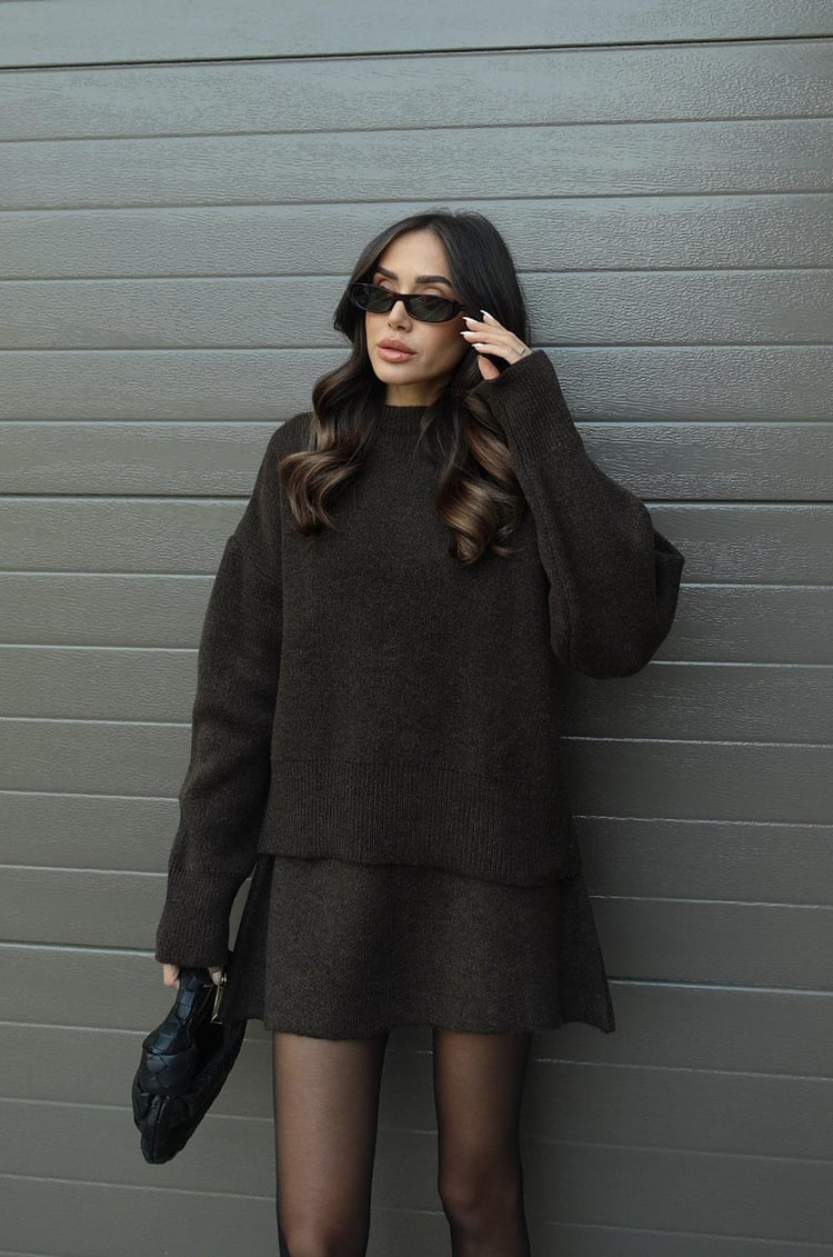 Ensemble de Vêtements Tricotés Confortables pour Automne-Hiver