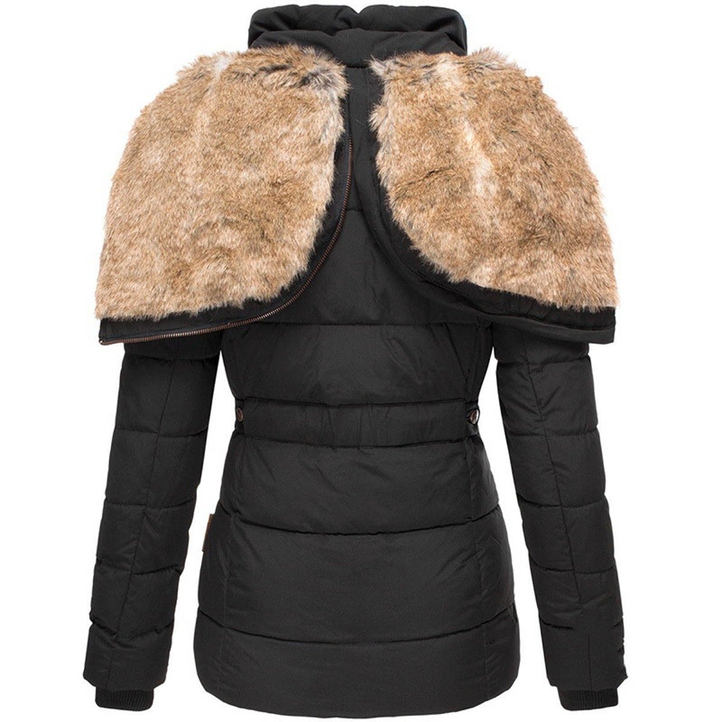 Manteau d'hiver chaud en tissu doux avec doublure élégante