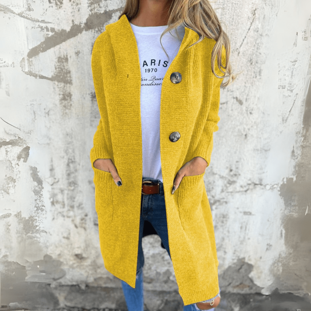 Cardigan long en laine douce pour un automne élégant et confortable