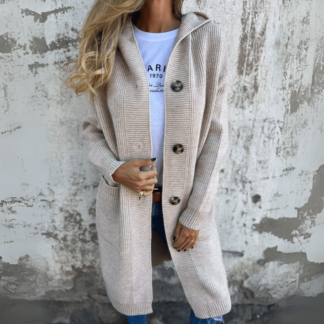 Cardigan long en laine douce pour un automne élégant et confortable