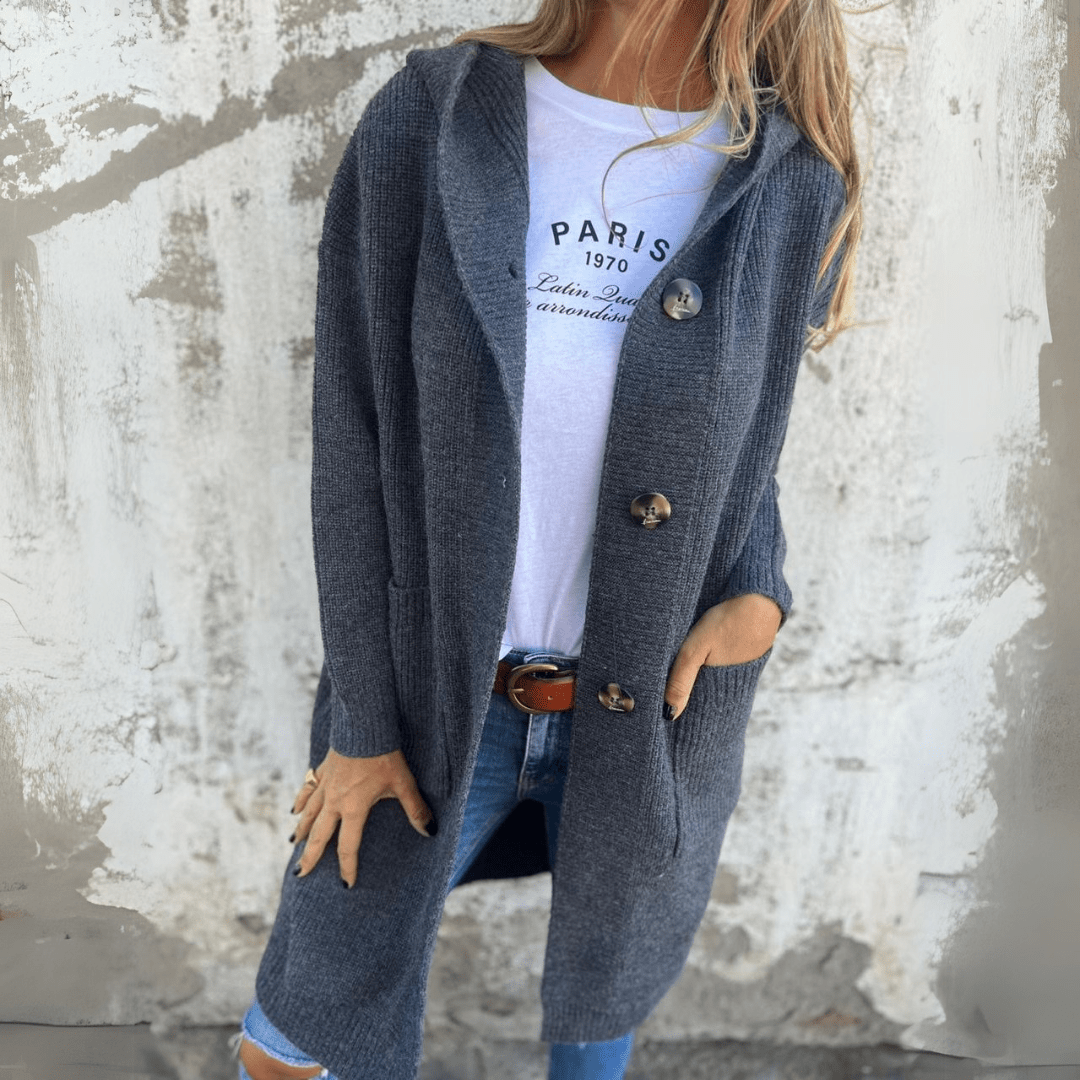 Cardigan long en laine douce pour un automne élégant et confortable
