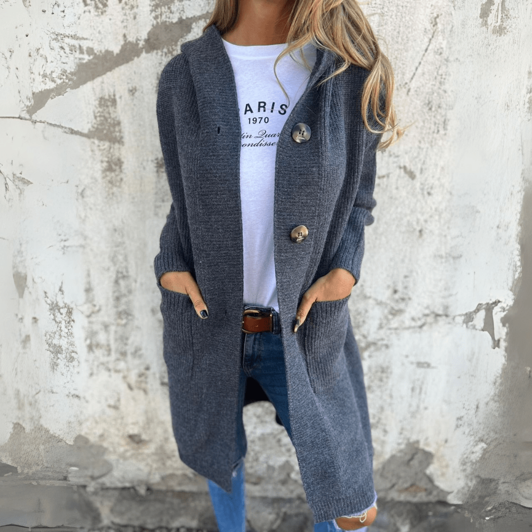 Cardigan long en laine douce pour un automne élégant et confortable